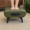 thumbnail image 5 of Small Footstool Ottoman - Stylish and Functional Modern Faux Leather Footrest for Extra Seating in Living Room, Entryway, or Office, 5 of 10