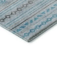 thumbnail image 4 of Addison Rugs Mayfield Washable Transitional Tribal, Diamond Turquoise Runner Rug, 2'3" x 7'6", 4 of 5