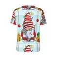 thumbnail image 4 of Gaeub Funny Christmas Gnome Men's Basketball Short Sleeves, Beach Vacation T-Shirt, Fitness Short-Sleeve, Printed Pattern with Buttons - Small, 4 of 9