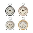 thumbnail image 1 of serony Horloge Rétro Réveils de Table Style Européen Cadran Rond Montre de Bureau Vintage Sans Tic-Tac Portable Montres Suspendues Rose, 1 of 9
