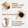 thumbnail image 3 of wqlpp-Male QCC1 Acme Nut Propane Gas Fitting Hose Adapter with 1/4 Inch Male Pipe Thread, Propane Quick Connect Fittings, Solid Brass Outdoor Cooking Adapter, 3 of 4