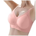 thumbnail image 2 of Bras for Women,Thin Cool Seamless Bra for Large - Soft Jelly Support Design for Breathability and Comfort,Sports Bras for Women,Pink,XL, 2 of 7