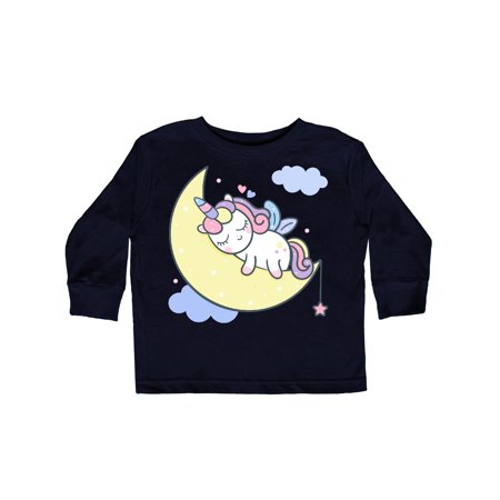 

Inktastic Unicorn Moon Gift Toddler Toddler Girl Long Sleeve T-Shirt