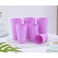 thumbnail image 3 of Torubia Coloured Plastic Cups (12 Pack) - 330ml/11 fl oz - Reusable Drinking Tumblers in 4 Colours - Hard Plastic Drinkware for Parties, Camping, BBQs, Picnics & Beach - Dishwasher Safe & BPA Free, 3 of 5