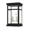 thumbnail image 3 of Livex Lighting Hopewell 2 Light Outdoor Wall Lantern in Black, 3 of 9