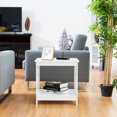 thumbnail image 4 of Gymax Table de Chevet Blanche à Côté de la Table Basse Meubles de Maison avec Étagère de Rangement, 4 of 6