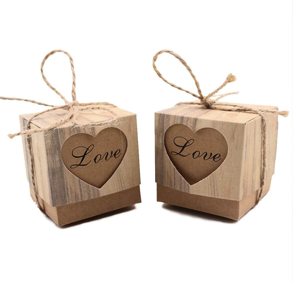 50Pcs Kraft Paper Bag Jewelry Packaging Gift Wedding Candy Favor Pouch Gifts Box 