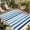 White Blue, variant on Teal Blue Stripe Outdoor Rug for Patio/Deck/Porch, Non-Slip Large Area Rug 4 x 6 Ft, Ombre Geometric Aqua Vertical Striped Indoor Outdoor Rugs Washable Area Rugs, Reversible Camping Rug Carpet Runner