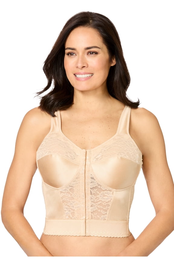 Women's Plus Size Easy Enhancer Wireless Longline Posture Bra