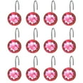 thumbnail image 2 of Cheers US 12Pcs /Set Shower Curtain Hooks Rings for Bathroom, Stainless Steel Rustproof Shower Curtain Hangers Double Hooks Glide Anti Rust Crystal Rhinestones Hooks Rods Curtains and Liner, 2 of 7
