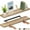 Oak Finish, variant on Ballucci 24" Floating Shelves, 2-Pack Wood Wall Shelf Set with Invisible Brackets, 8" Deep, White