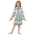 thumbnail image 6 of FORMRS Niños Bathrobe Unisex Hooded Robe Soft Plush Pajamas Sleepwear, Size 10-12T, Winter Mountain, 6 of 7