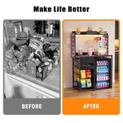 GDLF Snack Bar Cabinet with Fridge Space, Compact Snack Organizer Coffee Station 35.86 W