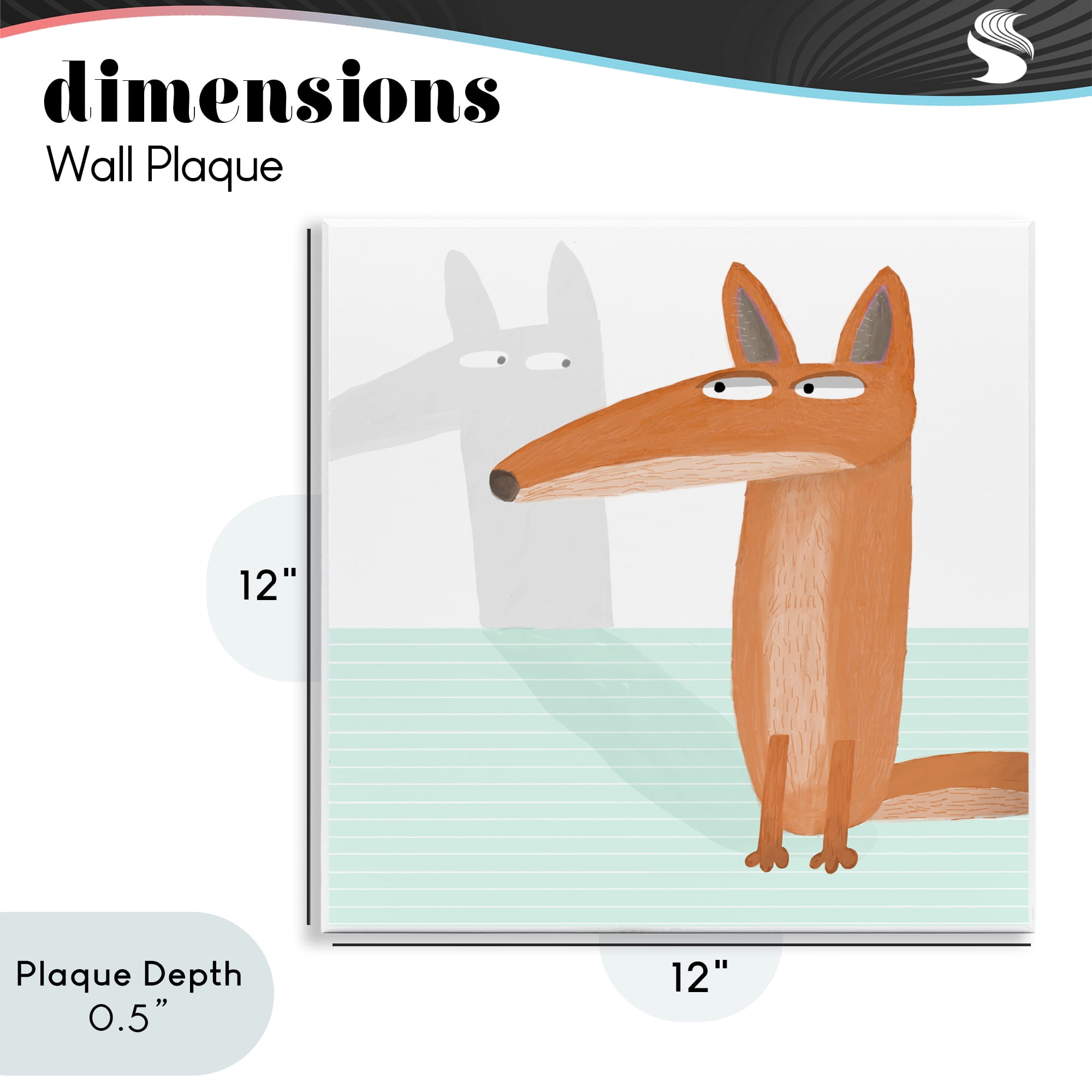 Stupell Industries Whimsical Fox Shadow Wall Plaque Art, design by Carla Daly