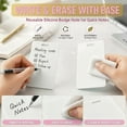 thumbnail image 5 of Erasable Badge Note Reusable Silicone ID Badge Notepad Portable Quick Note Taking Pad for Nurse Doctor Ballpoint Pen Write Alcohol Erasure, 5 of 9