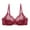 Red, variant on loopsun Womens Plus Size Bra,Women's Lace With Steel Ring Solid Color Double Breasted Push Up Bra