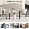thumbnail image 3 of Noble House HORIZON Modern Side Chair with Angled Legs Adjustable Feet(Beige), 3 of 10