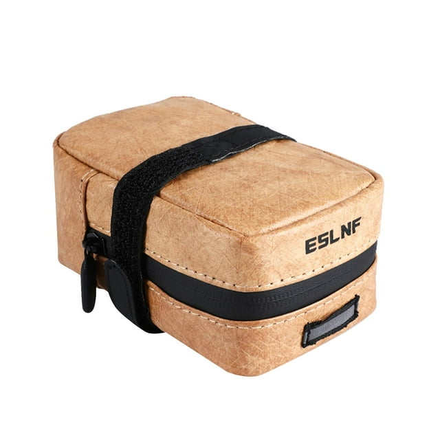Bolsa para sillín de bicicleta Bolsa trasera para bicicleta Resistente a la intemperie Práctica Resistente a la lluvia Impermeable Marrón
