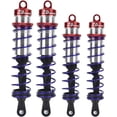 thumbnail image 1 of HUGFEGWE 4pcs Metal 1/8 RC Car Front and Rear Shock Damper Car Metal Oil Pressure Adjustable Assembled Spring Damper for 1:8 RC Model Car Spare Parts (Red) CJB91-51936, 1 of 9