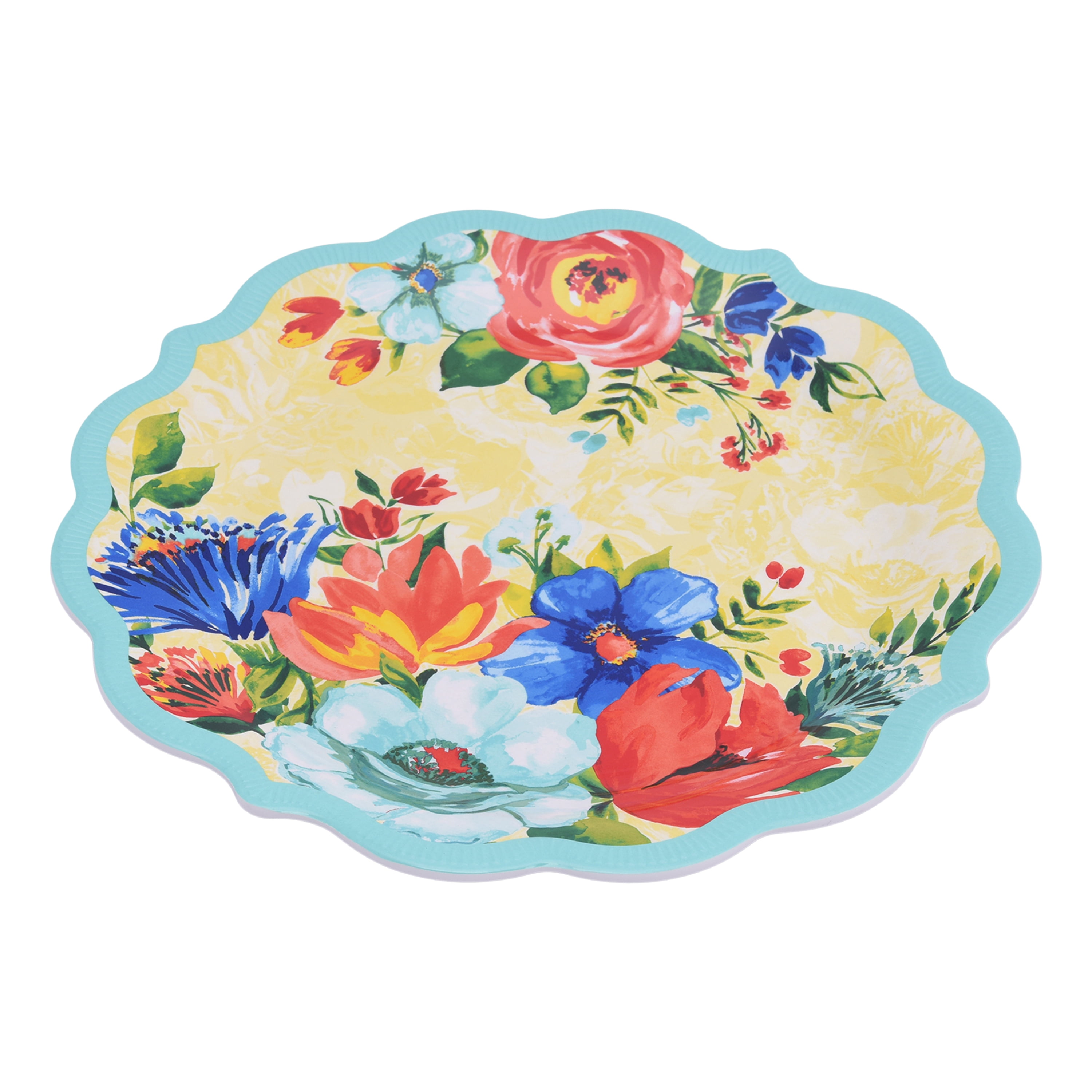The Pioneer Woman Delaney Melamine Dinner Plate, Teal