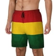 thumbnail image 5 of Mens Swim Trunks Reggae Rasta Flag Quick Dry Board Shorts with Compression Liner, 5 of 6