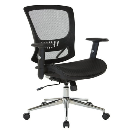 UPC: 0090234535867 | Office Star Products Manager s Chair with Adjustable Height & Lumbar Support  275 lb. Capacity  Black and Chrome
