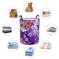 thumbnail image 6 of PHELIKA Butterflies Flowers Purple Pattern 01 Laundry Basket 65L Large Foldable Round For Dirty Clothes Toy Storage, 6 of 6