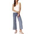 thumbnail image 2 of Chaleco sin mangas para mujer, ligero, con escote redondo, de punto acanalado, camisetas básicas casuales de verano 2025 M blanco, 2 of 5
