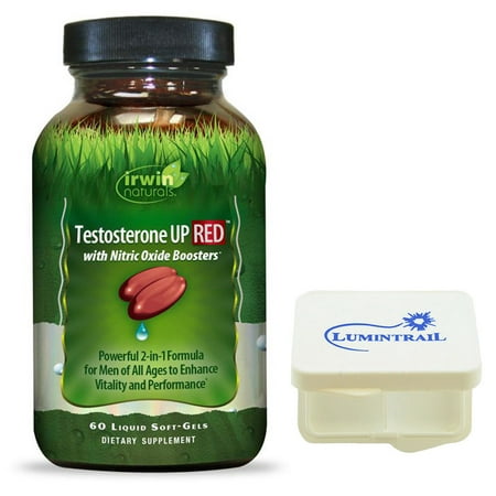 Irwin Naturals Testosterone UP RED Enhance Performance - 60 Softgels + Pill (Best Performance Enhancing Drugs)