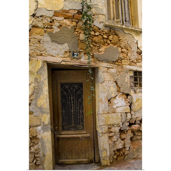 Great BIG Canvas | Rolled Darrell Gulin Poster Print entitled Greek Island Of Crete And Old Town Of Chania With Old Doorway