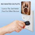 thumbnail image 3 of HemaKayy 2 Pack Plug-in LED Night Light with Light Sensor, Warm White, Dusk to Dawn Sensor Flat Nightlight for Bathroom, Hallway, Bedroom, Living Room - Animal Foot Paws, 3 of 7