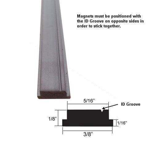 Flexible Magnetic Strip Insert for Framed Swing Shower Doors with 3/8" Width ... 