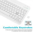 thumbnail image 4 of Rechargeable Bluetooth Keyboard and Mouse Combo Ultra Slim Full-Size Keyboard and Ergonomic Mouse for Samsung Galaxy S21+ 5G and All Bluetooth Enabled Mac/Tablet/iPad/PC/Laptop - Pure White, 4 of 8