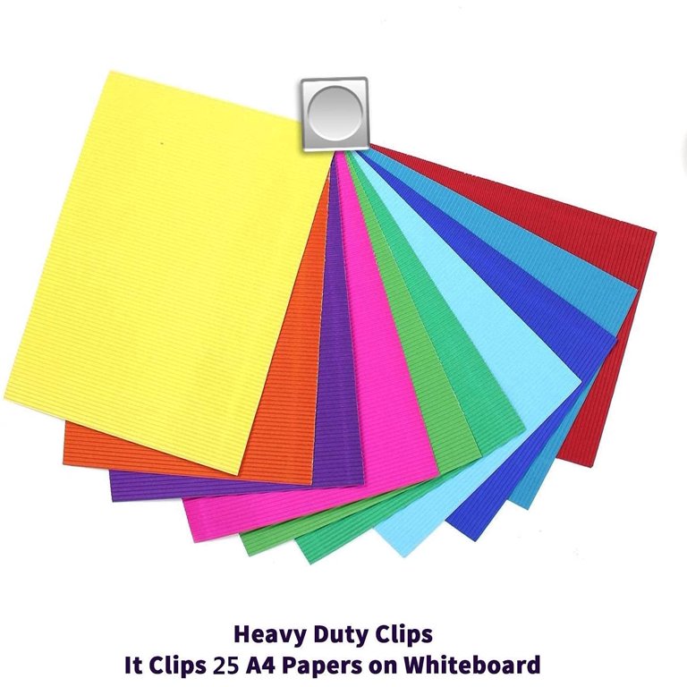 Papercode Magnetic Clips for Whiteboard & Fridge - 12 Pack Scratch-Free  Refrigerator Magnet Clips Heavy Duty for Organizing & Decorating Kitchen or