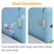 thumbnail image 2 of 2Pcs Safe Fridge Lock, Child Proof Refrigerator Freezer Door Lock, Protect Refrigerators with Sealin, 2 of 5
