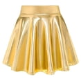 thumbnail image 3 of EnJoCho Girls Metallic Skater Skirt Sparkly Shiny Flared Elastic Waist A-Line Min𝗂 Skort for Girls Solid Trendy Casual Teenage Square Neck Flowy Sundress, 3 of 8