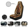 thumbnail image 6 of Yuyamidu 3D Horse Car Seat Cover Set for Front Seat Only 2 Pack Auto Front Seat Protective Covers for Women Men Car Interior Accessories, Brown, 6 of 7