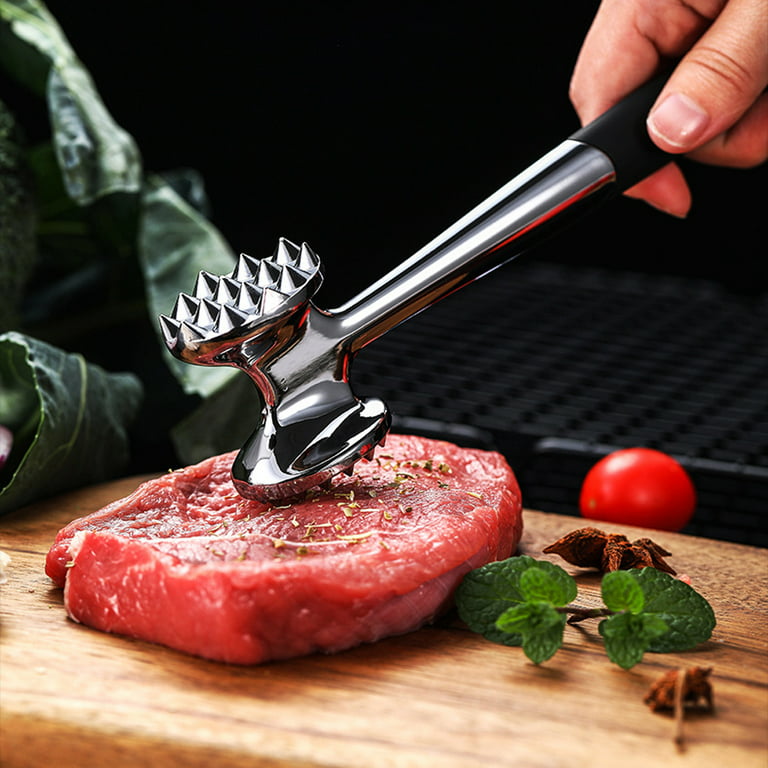 MyHomeHelper Meat Tenderizer Aluminium Meat Mallet - Dual-Sided Meat  Tenderizer Tool Kitchen Meat Pounder- Home Meat Hammer for Tenderizing