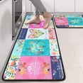 thumbnail image 2 of Kitchen Rugs Sets Of 2,Pioneer Flower Floral Print Pattern Anti Fatigue Kitchen Mat Rugs Non Slip Washable,Decorative Kitchen Floor Mats for Kitchen,Sink,Laundry,17"x47"+17"x47", 2 of 5