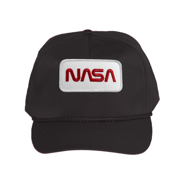Gravity Threads Casquette en Sergé de Coton NASA - Logo Rouge - Noir