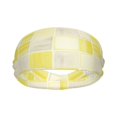 thumbnail image 2 of Motion Adornment Sweatband 15 In Both Men And Women Can Stretch Breathable Soft Perspiration For Hiking Walking Running Exercise Lightyellow Checked Hand-Drawn Sketch_3, 2 of 8