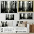 thumbnail image 4 of Designart "Silence Photography: Black And White Forest" Forest Floater Framed Wall Art Prints, 4 of 5