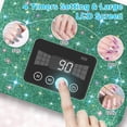 thumbnail image 3 of Cordless UV Nail Lamp, 120W Rechargeable UV Light for Nails, Nail Dryer with 4 Timer Modes, LED Nail Lamp Fully Decorate with Sparkling Nail Rhinestones Diamond (Green), 3 of 8