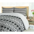 thumbnail image 4 of Ambesonne Geometric Duvet Cover Set, Modern Line Zig Zag, 2-Calking, Black and White, 4 of 6