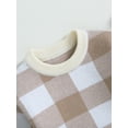 thumbnail image 5 of Arvbitana Infant Boys Girls Fall Sweater Rompers Long Sleeve Crew Neck Plaid Print Knitted Jumpsuits Baby Bodysuits 0-24M, 5 of 8