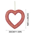 thumbnail image 3 of Surpdew Large Heart Ornaments For Christmas Tree12'' 3D Glitter Heart Hanging Ornament For Tree Wreath Front Door Home Wall Window Valentine'S Day Wedding Holiday Decor A, 3 of 5