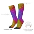 thumbnail image 4 of Naloa Colorful Glitter Thigh High Socks Extra Long Stretchy Sock Women Over Knee High Opaque Stocking Daily Wear, 4 of 6