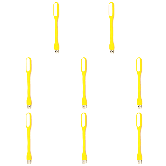 Lámpara LED USB Mini Portátil Lectura Libros Escritorio Nocturna () Amarillo