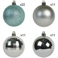 thumbnail image 4 of Jeco 55 Piece Shatterproof Plastic Christmas Ornament Set in Silver and Blue, 4 of 4