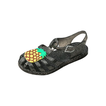 

Binmer Toddler Shoes Baby Girls Cute Fruit Jelly Colors Hollow Out Non-Slip Soft Sole Beach Roman Sandals
